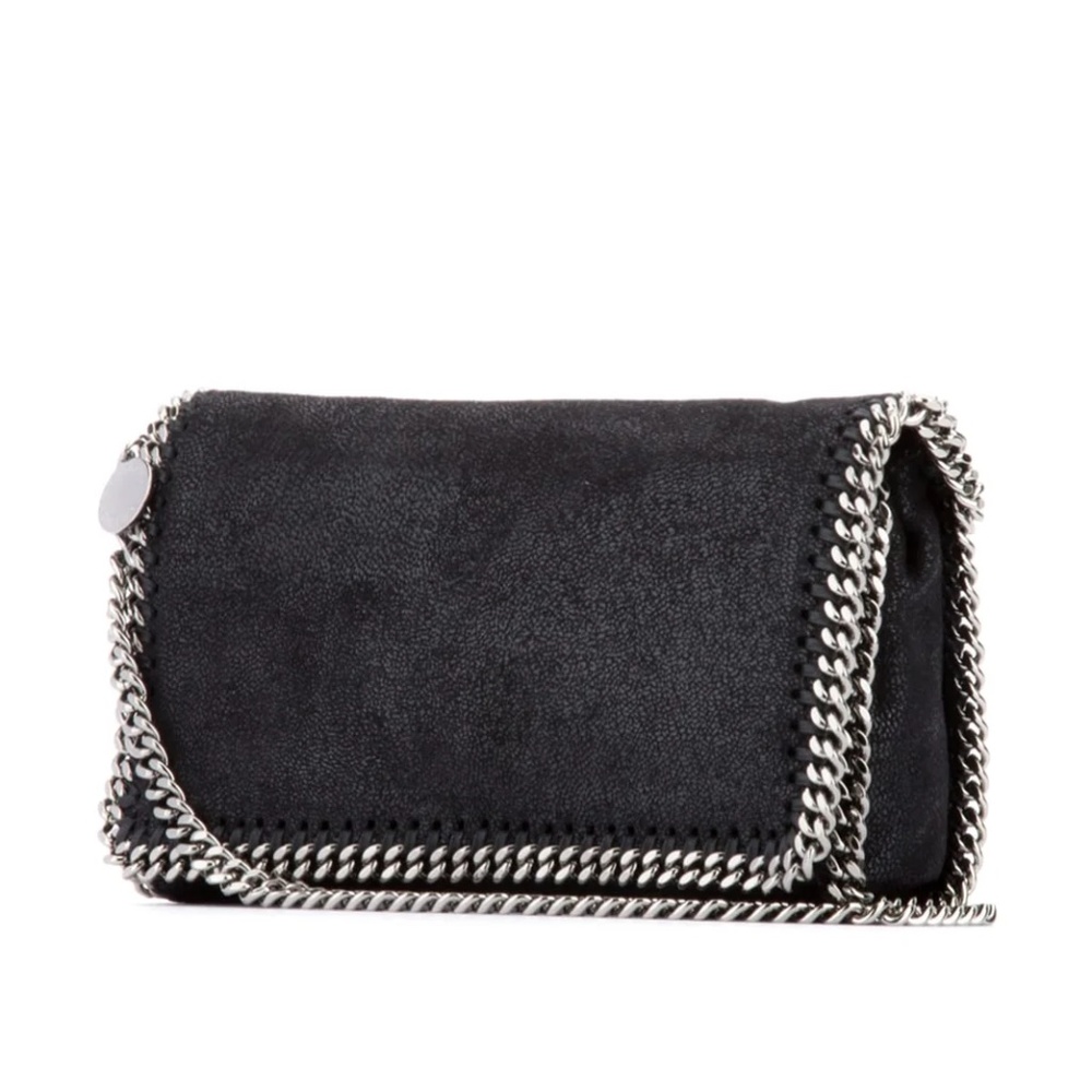 Stella McCartney Falabella Shaggy Deer Crossbody Bag in Black
